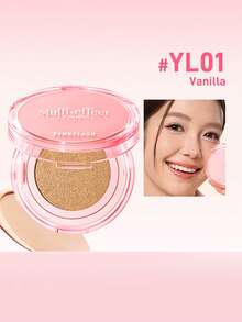 PINKFLASH Cushion Foundation, Menyamarkan Pori-Pori, Tahan Air, Mengontrol Minyak, Daya Tutup Tinggi, Cocok untuk Semua Jenis Kulit, Sempurna untuk Riasan Sehari-hari, Tampilan Pesta dan Gaya Y2K, Hadiah Ideal untuk Hari Valentine dan Tahun Baru - #YL01 - View 2
