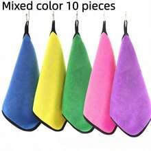 5pcs/Pack Thick Super Microfiber Cleaning Cloths - Multicolor Absorbent Fabric, Double-Layer Cleaning Rags, High Density 600 GSM Material, Effective Cleaning - Suitable For Car Care, Windows, Kitchen Glass And Household Cleaning Microfiber Cloths - Multicolor - View 14