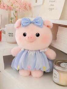 7.87-Inch/11.81-Inch Cute Piggy Plush Toy – Super Soft And Skin-Friendly. Anime-Style Plush Toy; Squeaky Toy; Suitable As A Desk Accessory, Room Decoration, Or Cuddly Toy For Children. - Multicolor - View 6