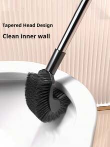 High-Quality Long Handle Toilet Brush, Designed For Daily Cleaning Of Toilets And Home Crevices, Curved Brush Head, Suitable For Toilets And Squat Toilets Kuan Kuan - A - View 1