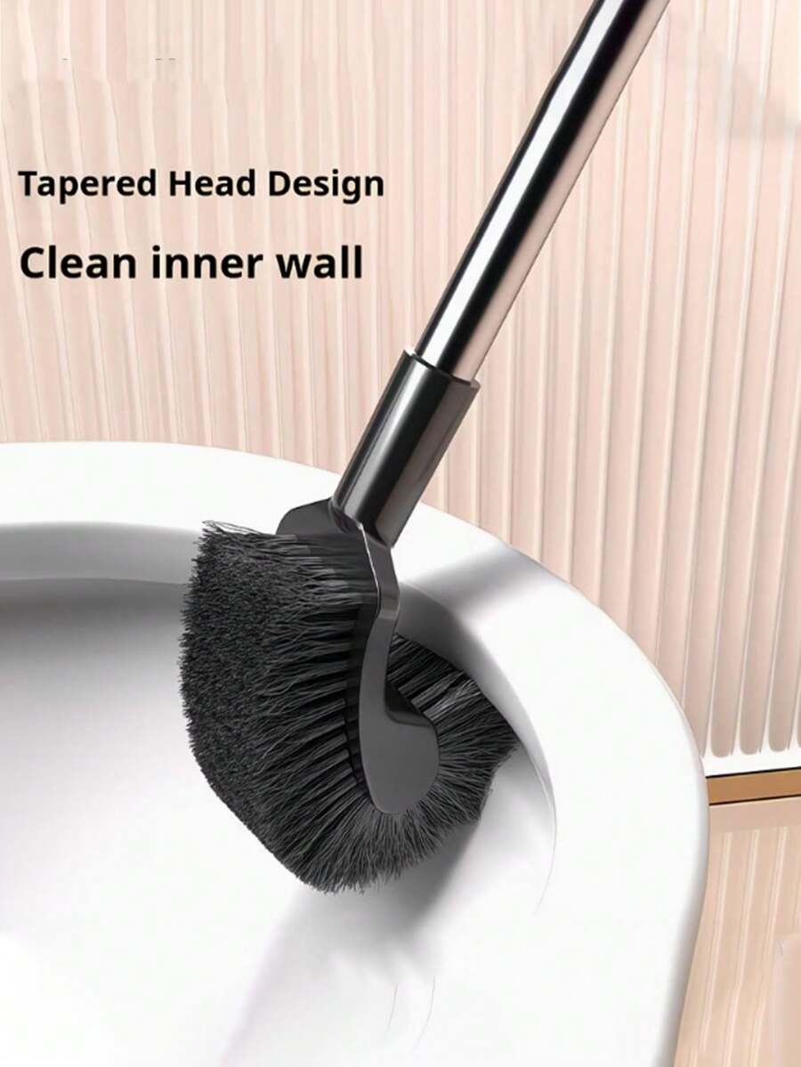 High-Quality Long Handle Toilet Brush, Designed For Daily Cleaning Of Toilets And Home Crevices, Curved Brush Head, Suitable For Toilets And Squat Toilets Kuan Kuan - A - View 1
