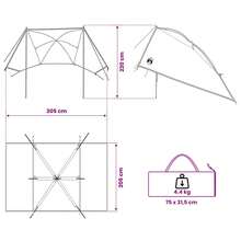 Green Polyester Tent 308x215x220cm Camping Tent Sleeping Cabin Water Resistant Fabric Ventilation Window Nature Backpacking Picnic Adventure Night Hiking Outdoor Travel Festival Beach Holiday Forest Weekend Trip - A - View 7