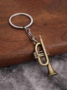 1pc Mini Saxophone Metal Keychain, Bohemian Style Musical Instrument Pendant | Music Theme Small Gift, Thoughtful For Father / Creative For Friends / Fun For Children, Dopamine Decor Gift - Multicolor - View 13