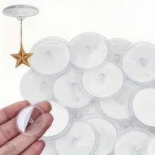 20/40/70/100/135/170Pcs Self-Adhesive Transparent Ceiling Hooks, Suitable For Decorations, Christmas Banners, Party Supplies, Removable Without Traces, Suitable For Tiles, Walls, Easy Installation - Clear - View 11