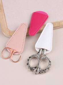 Sarung Pelindung Gunting - 7 Warna, Sarung Pelindung Gunting Kulit, Sarung Jahit Portabel, Sarung Pelindung Alat Kecantikan Pemangkas Alis, Tas Koleksi, Perlengkapan Alat Kuku untuk Rumah dan Salon Kuku - MultiWarna - View 9