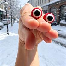 4pcs, Random Color, Funny Finger Eyes, Lightweight And Comfortable, Can Be Worn On Fingers, Perfect For Creative Games, Jokes And Small Performances, For Those Who Like Quirky Gadgets And Fun Accessories - Multicolor - View 8