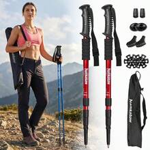 1/2 Stücke Wander- und Trekkingstöcke - Aluminiumlegierung stoßabsorbierend, leicht, verstellbar für Männer und Frauen, Outdoor-Wanderstöcke, Camping- und Kletterausrüstung, tragbar mit verstellbarer Höhe, leicht zu transportieren. Ideales Urlaubsgeschenk - Verschiedenfarbig - Übersicht 7