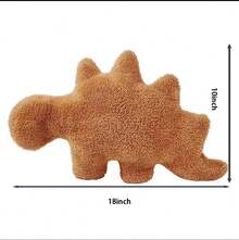 Dinosaur Chicken Stuffed Plush Toy, Soft Wrinkle-Resistant Pillow Block Doll, Popular Gift For Stuffed Plushies Enthusiasts - Brown - View 3