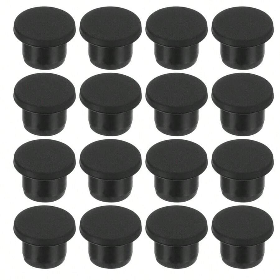 16pcs T-Shaped Rubber Stoppers, Insulated/Corrosion-Resistant/Heat-Resistant/Cold-Resistant/Strong Sealing/Waterproof/Dustproof, Suitable For Laboratory Or Other Bottle Sealing, Hole Plugs, Test Tube Stoppers, Household Use - Black - View 1