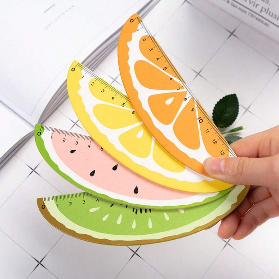 Creative Fruit Shaped Ruler, Teaching Reward, Birthday Decoration, Student Stationery, Creative Gift, Back To School Gift - Fruit - View 1