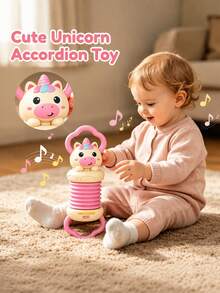 Fun Cartoon Handheld Accordion Toy, Cute Animal Musical Instrument, Suitable For Infants And Toddlers, Enhances Children's Hand-Eye Coordination And Grip Ability, Perfect Birthday Gift, Holiday Gift - Multicolor - View 7