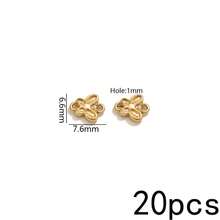 20 Peças Pingentes de Aço Inoxidável Banhados a Ouro 18K com Duplo Furo, Conectores Vintage Boho para Fabricação de Joias, Suprimentos para Fabricação de Joias DIY - Conector duplo suspenso - Visão 58