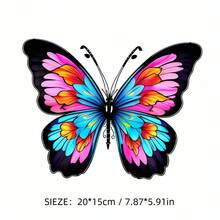 AD 1pc Black & White Colorful Butterfly Series 3D Stereo Effect Scratch Cover Car Sticker, Motorcycle Decoration Sticker - A - View 10
