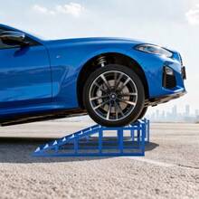 2000kg Lifting Platform, Heavy-Duty Car Lift For Car Care And Oil Changes, Shallow 23° Entry Angle, 27.5cm Height Adjustable, Professional Car Repair Ramp - 藍色 - 查看 6
