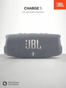 CHARGE 5 Portable Bluetooth Speaker IP67 Waterproof Power Bank Function USB Charging Output 20 Hours Playtime JBL Partyboost Suitable For Pool Party Outdoor Camping - Gray (New) - View 13