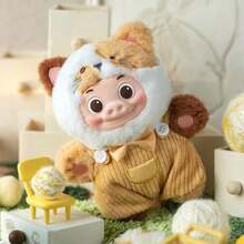 Miniso 盲盒豬絨毛娃娃，多款可選，隱藏版，桌面裝飾，短毛絨布料（1件隨機發貨） - 彩色 - 查看 7