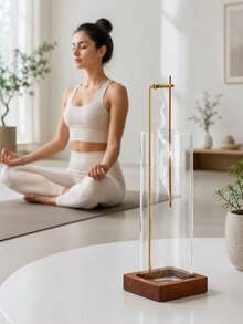 1pc Incense Burner, Detachable Glass Ashtray Style Incense Holder, Transparent Glass Structure, Suitable For Home, Yoga, Spa, Meditation, Easy To Clean Incense Stand, Elegant Home Desktop Decoration, Fashion Aesthetic, Durable Design - Incense Burner Stand - View 10