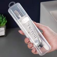 1pc Transparent Portable Toothbrush & Toothpaste Storage Box, Leak-Proof Travel Toothbrush Holder, Compact Multifunctional, Suitable For Bathroom, Camping, Business Travel, Makeup Brushes, Toothbrushes And Other Essentials - Clear - View 7