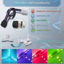 Set Completo de Instalación para Tiras LED RGB 4 Pines con Cables Extensores Divisor y Herramientas para Gamer Muebles Locales - A - Ver 5