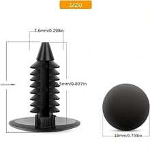 30/60 piezas de clips de sujeción con forma de árbol, material plástico duradero, ajuste y resistente al desprendimiento, cumple con los requisitos de ensamblaje de vehículos - Hebilla con púas en forma de árbol - Ver 4