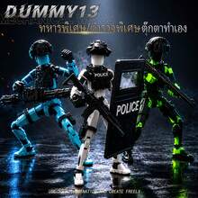 Cool Tactical SWAT Action Figure, Fully Articulated Robot Soldier Model With Weapon Accessories, Collectible Decor, Unique Surprise Holiday Gift For Men And Friends - Multicolor - View 3