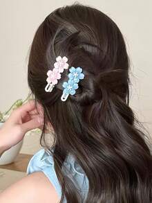 10/5pcs/Set Iridescent Transparent Hair Clips, Butterfly & Flower Designs, Clear Sweet Cute Hair Accessories - Suitable For Girls And Teenagers, Perfect For Daily Wear, School, Vacation, Commuting, Spring Outings, Photography And More - Multicolor - View 2