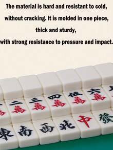 Authentic Mini Mahjong Set, Portable Mahjong Table Game For Outdoor Travel, Suitable For Family Entertainment And Outings, Interactive Game, Party Game, Holiday Game, Creative Small Gift, Travel Game, Ideal Halloween And Christmas Gift, Birthday Gift, Valentine's Day Gift - Multicolor - View 3