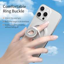 Ring Holder Ponsel Paduan Magnet Kuat Ultra Tipis 3 Tingkat Magnet Dua Sisi Rotasi 360 Derajat Dapat Dilipat Portabel Universal Stand Dekorasi Meja Kompatibel Dengan iPhone Android Hadiah Ulang Tahun Untuk Keluarga dan Teman - MultiWarna - View 3