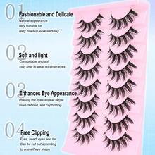 8 Pairs Spiky Cartoon Style False Eyelashes, Suitable For Cosplay Makeup, Creating Dramatic Full Eyeliner Effect, Cross-Eye Effect, Suitable For Doll Eye/Cat Eye Style, Black Thick False Eyelashes, Suitable For Anime And Cosplay Looks - Black - View 6