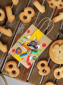 5/10/25 Stück Schwarze Papiertragetaschen, Verpackungstaschen für Kleidung, Milchtee, Kaffee, Desserts, Geschenkverpackungstaschen, geeignet für Geburtstagsfeiern, Hochzeiten, Feiertagspartys - Echte Farben - Übersicht 6