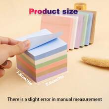 Colorful Thick Square Sticky Notes - Convenient Creative Memo Pad, Multiple Colors Random - Tear-Off Notepad, Suitable For Office And Home Use, Quick Notes, Space-Saving, Strong Adhesive Sticky Notes Super Practical, Colorful Small Square Sticky Notes Tear-Off With Adhesive Mini Sticky Notes Student Note-Taking Multi-Functional Index Tabs - A - View 7