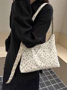 Large Capacity Corduroy Tote Bag For Women 2026 New Fashion Commuter Shoulder Handbag Versatile Niche Design - White - View 5