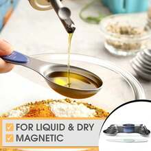 Colorful Magnetic Measuring Cups/Spoons Set, Measuring Tools, Stainless Steel Double-Headed Spoons, Dry And Wet Ingredient Measuring Tools, Used For Measuring Milk, Oil, Flour, Sugar And All Baking Ingredients, Convenient For Precise Baking And Cooking, Minimalist Style, Practical Kitchen Gadget, Perfect Gift For Baking Enthusiasts - Multicolor - View 6