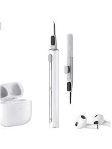 Cleaner Kit For Airpods Pro Pro2 1 2 3 4Multi-Function Cleaning Pen With Soft Brush Flocking Sponge For Bluetooth Earphones Case Cleaning Tools White - A - View 9