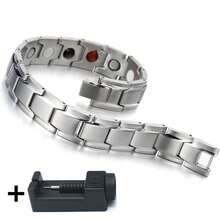 Brazalete de acero inoxidable minimalista versátil y de moda - Plateado - Ver 1