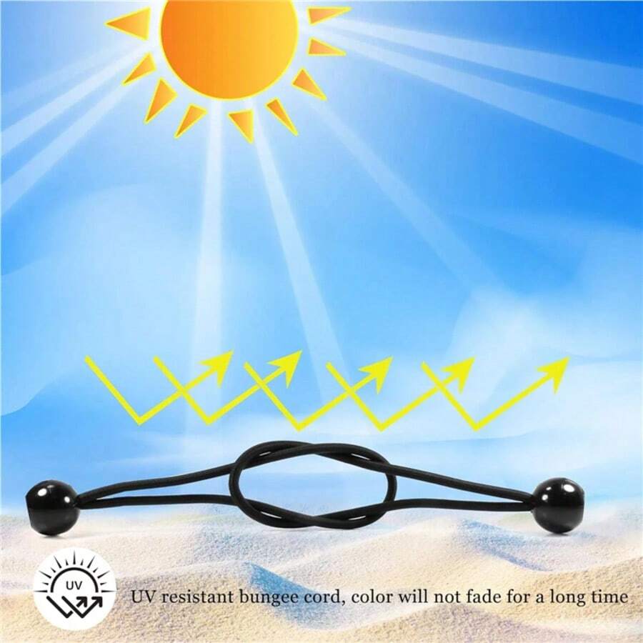 LOTANK Outdoor Elastic Fixing Rope Portable Heavy‑Duty Tie Straps For Tent Tarpaulin Awning Canopy Shelter And Luggage Securing - Multicolor - View 1
