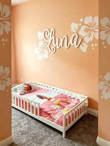 Juego de 6 piezas de pegatinas decorativas de flores de hibisco de plástico reutilizables, adecuadas para manualidades DIY, decoración del hogar, pintura en camisetas y lienzos, arte de pared y decoración de muebles - Conjuntos - Ver 4