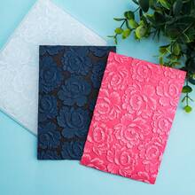 1 pieza Carpeta con relieve 3D, Suministros para scrapbooking DIY, Hermosa carpeta de plástico con relieve de patrón floral, Adecuada para hacer tarjetas, scrapbooking y otras creaciones de manualidades de papel - Multicolor - Ver 4