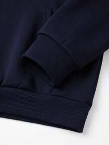Sweatshirt Hoodie Pria Kasual Musim Gugur/Dingin Serbaguna untuk Perjalanan Sehari-hari dengan Slogan Huruf CALIFORNIA, Saku Kanguru, dan Tali Serut. - Biru - View 5