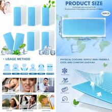 40 Sheets Cooling Patches Cooling Gel Patches Summer Hydrogel Cooling Patches For Forehead Hot Weather Cooling Comfort Soft On Skin Long-Lasting Cool Pack For Portable Travel And Outdoor Activities - As Pic - View 1