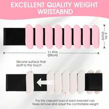 MEIYIXING Wearable Leg Or Cuff Weight Bands For Yoga, Dance, Gym And Running Adjustable Fitness Weight Belt, Resistance Training Belt, Pink Silicone Skin-Friendly Material - Multicolor - View 6