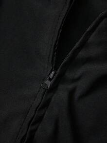 Men's Summer Black Sleeveless Hooded Vest, Fashion Solid Color Sports Hoodie - Black - View 7
