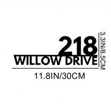 1件可客製化現代房屋門牌，個性化街道號碼與街道名稱裝飾門牌，理想的喬遷禮物，適用於入口牆面裝飾，完美的節日禮物 - 彩色 - 查看 2