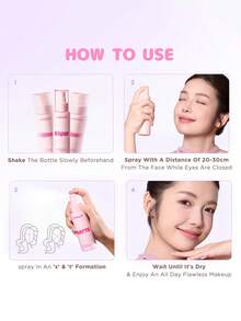 PINKFLASH Pink 24H Long-Lasting Oil-Control Setting Spray, Waterproof, Sweat-Resistant, Moisturizing, Can Be Used As Toner And Setting Spray, Suitable For Gen Z And Y2K Makeup, Valentine's Day And New Year Gift F32 - #0003 - View 10