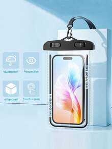 2pcs/Set Waterproof Diving Phone Pouch, Touchscreen Sealed Swimming Dust-Proof Shock-Proof Rain-Proof Floating Portable Phone Case - Multicolor - View 3