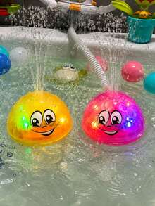 Bath Toy Ball Water Spray Light Rotating Shower Pool Children Toy Toddler Swimming Party Bathroom LED Light Toy Gift - Multicolor - View 2