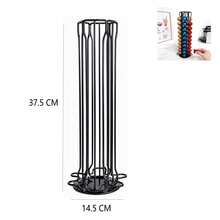 1 Koffiecapsulehouder, theekamer capsuleopbergrek, 360 graden draaibare houder, groot metalen displayrek - CP081 Koffiecapsulehouder, 6 rijen, 60° draaibaar - Bekijken 5