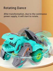 Children's Collision Transforming Dinosaur Car, Dinosaur Shaped Transforming Toy Car, Educational Game Model Toy - Multicolor - View 7