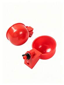 Automatic Pet Feeding And Watering Set, 160ml/1KG/2KG Capacity, Suitable For Chickens, Pigeons, Quails And Other Poultry, Livestock Feed Trough And Water Bucket, Unattended Feeding And Watering Equipment - Red and White - View 10