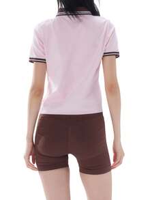CAMEL CROWN Women's Outdoor Sports T-Shirt, Polo Shirt Short Sleeve Top, Comfortable Breathable Quick-Dry, Suitable For Spring And Summer All Year Round - Ice Essence Powder - View 10